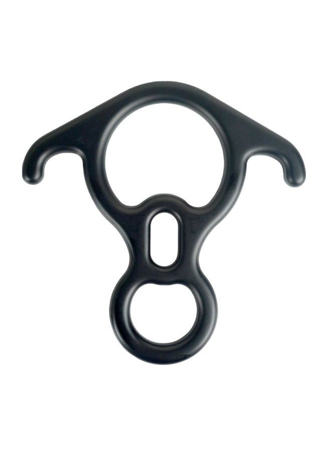 FUSION Climb Aluminum Terminal 8 Descender Black, Large Bent Ear Belaying and Rappelling Gear Belay Device, Perfect for Climbing, Ziplining and Rescue(FP-8145-BLK) - Image 4