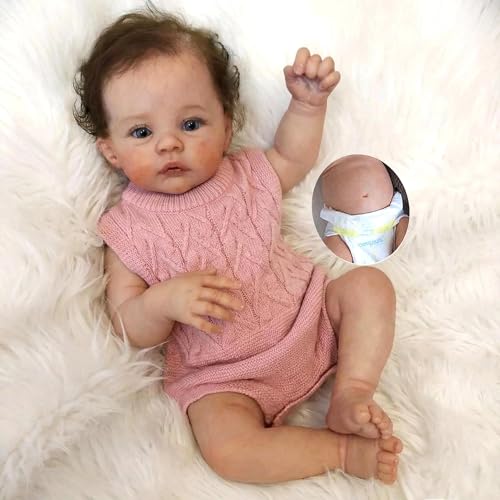 Zero Pam Reborn Baby Dolls Silicone Full Body18 Posable Anatomically Correct Girl Realistic Babys Doll Full Silicone Baby Doll Real Life Reborn Dolls for Girls - Image 1