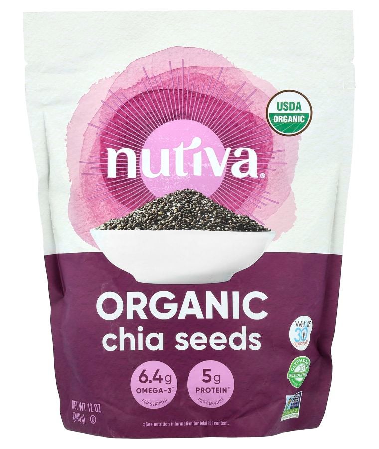 Nutiva Organic Chia Seeds 12 oz (340 g)