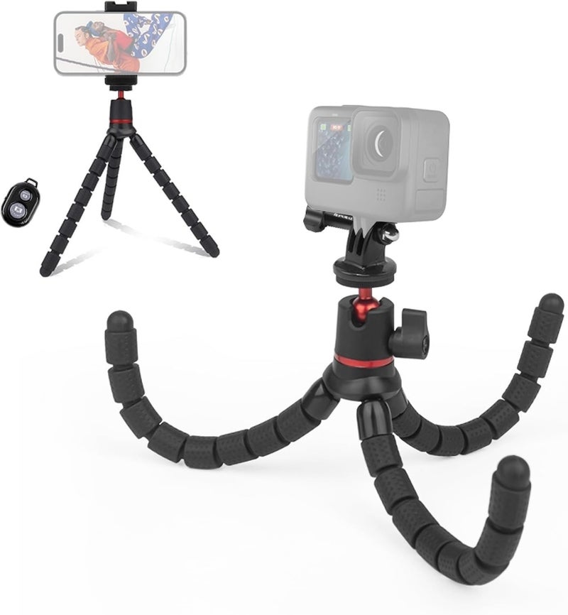 Cason - Gorilla Tripod for Mobile, Action Camera/Flexible Gorilla Pod,Tripod for DSLR Camera with 360° Rotating Ball Head (Max Load 2 kgs) (Black) - Image 1