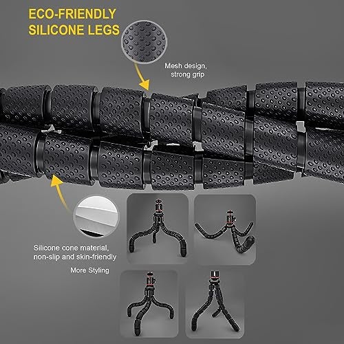 Cason - Gorilla Tripod for Mobile, Action Camera/Flexible Gorilla Pod,Tripod for DSLR Camera with 360° Rotating Ball Head (Max Load 2 kgs) (Black) - Image 3