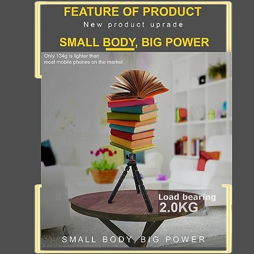 Cason - Gorilla Tripod for Mobile, Action Camera/Flexible Gorilla Pod,Tripod for DSLR Camera with 360° Rotating Ball Head (Max Load 2 kgs) (Black) - Image 5