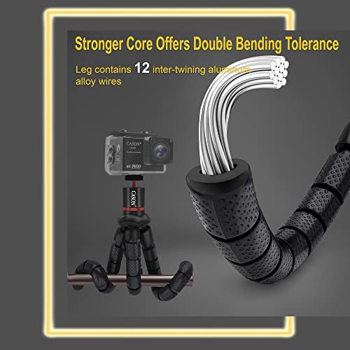 Cason - Gorilla Tripod for Mobile, Action Camera/Flexible Gorilla Pod,Tripod for DSLR Camera with 360° Rotating Ball Head (Max Load 2 kgs) (Black) - Image 2