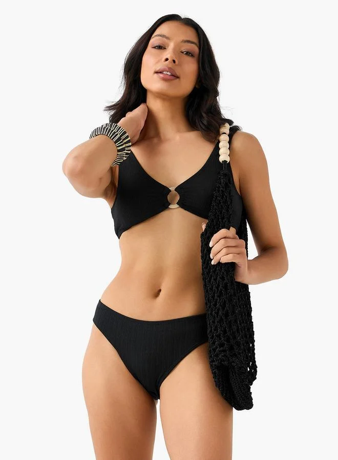 سبلاش فيڤ Women Ribbed Ring Detail Bikini Set