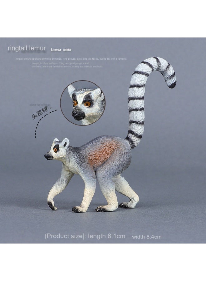 نيبمينينت مجموعة نماذج الحيوانات البرية الواقعية - ذئب، قرد، أسد، ثعلب، تمساح وغيرها