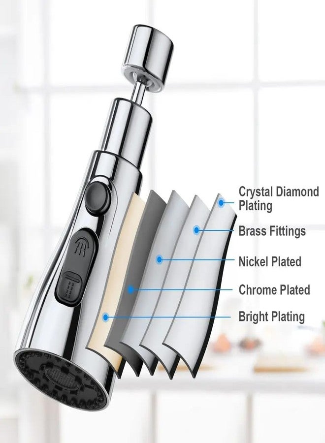 Clay Plus Tap Extender for Kitchen Sink - 360° Flexible Faucet Extension Attachment | 3-Mode Water-Saving Kitchen Tap Aerator Shower | Sink Tap Extension for Basin & Wash Area - Fits 22mm & 24mm Taps - Image 4