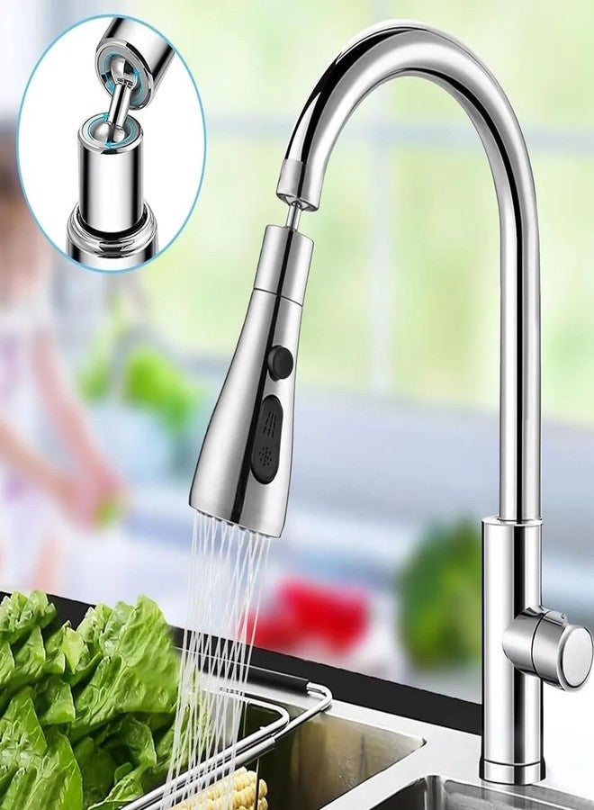 Clay Plus Tap Extender for Kitchen Sink - 360° Flexible Faucet Extension Attachment | 3-Mode Water-Saving Kitchen Tap Aerator Shower | Sink Tap Extension for Basin & Wash Area - Fits 22mm & 24mm Taps - Image 2