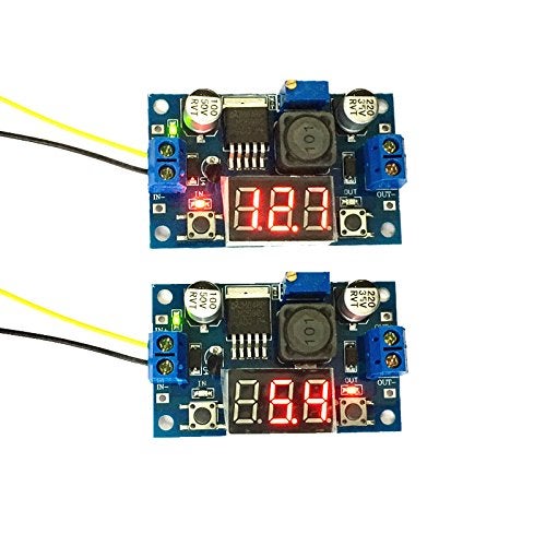 QEBIDUM LM2596S DC-DC Buck Converter DIY 4-40V to 1.25-37V Step-Down Regulator Power Module Volt Stabilizer with LED Voltmeter Display - Image 3