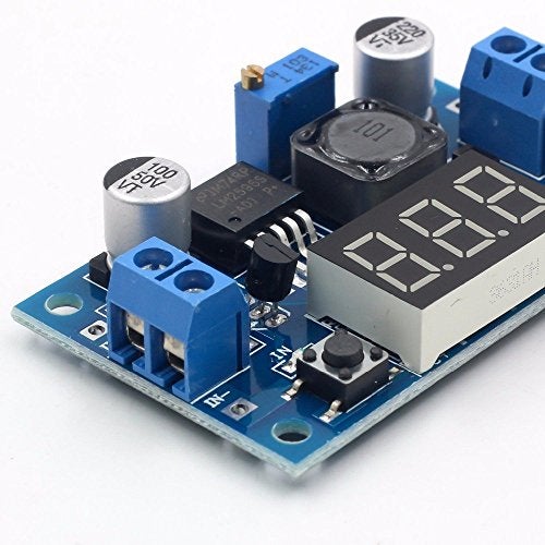 QEBIDUM LM2596S DC-DC Buck Converter DIY 4-40V to 1.25-37V Step-Down Regulator Power Module Volt Stabilizer with LED Voltmeter Display - Image 4