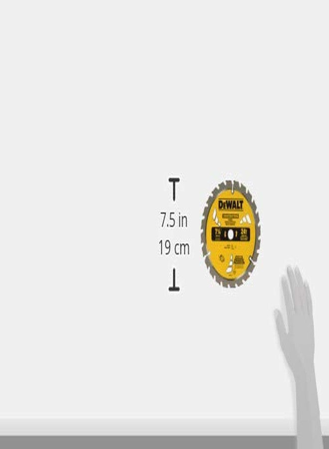 ديوالت شفرة منشار دائري من دي والت، 7 1/4 بوصة، 24 سنًا، إطار (DW3178) - Image 3