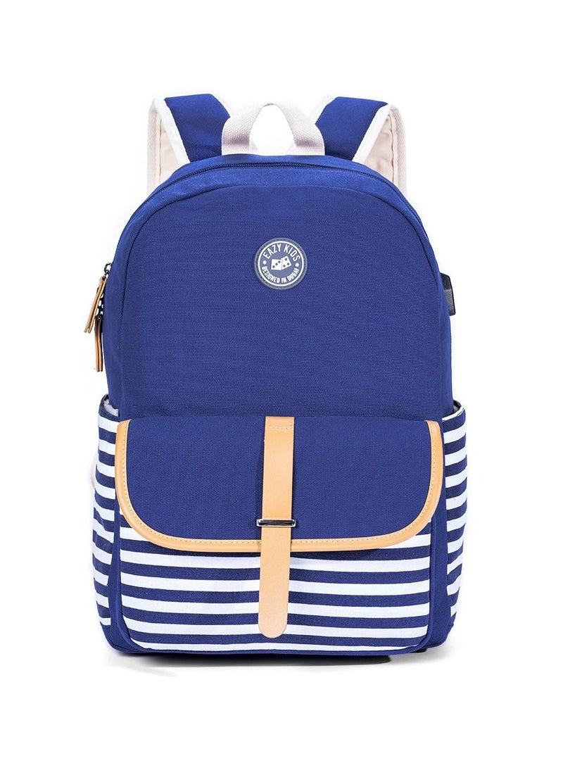 Eazy Kids Classic School Bag-Blue - Image 1