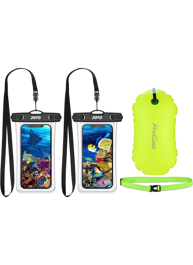 JOTO JOTO Waterproof Phone Pouch up to 70 Bundle with Swimming Bubble Safety Float with Adjustable Waist Belt  - Image 1