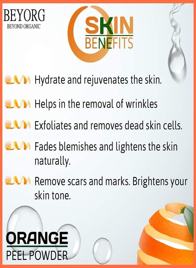 BEYORG Pure Orange Peel Powder For Glowing Skin & Removing Pimples, Scars & Boosten Collagen (100 g) - Image 3
