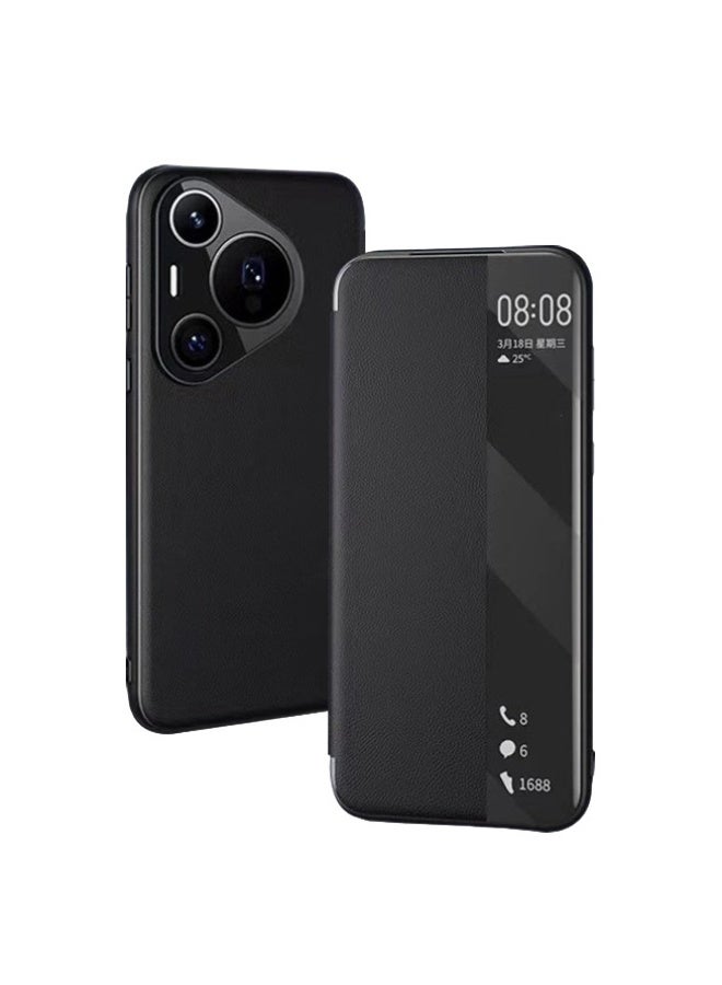 general Suitable for Huawei Pura80 Pro smart window leather case without clamshell to answer the leather case - Image 1