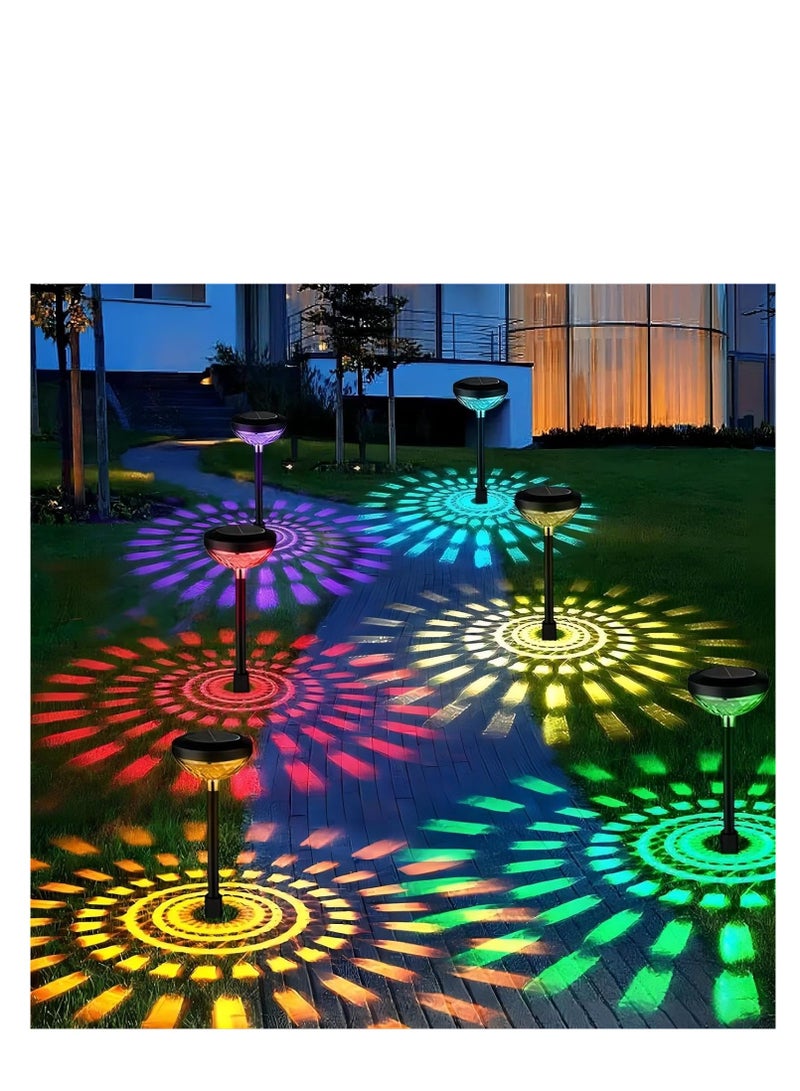 Cool Baby Style COOLBABY Solar Pathway Lights Outdoor Waterproof, 6 Pack Solar Lights with 2 Lighting Modes Bright Outdoor Outdoor Solar Lights for Outside, Yard, Pathways,Landscapes(Multicolor and Warm White) - Image 1