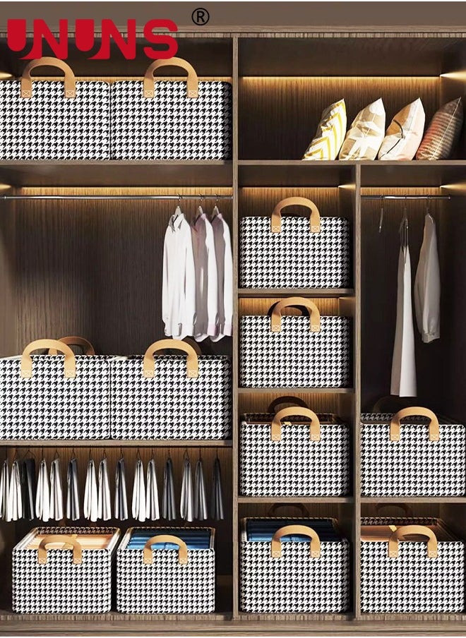 UNUNS Foldable Storage Bins,Pack Of 4 Clothes Drawer Organizer Bins With Handles,Closet Organizers For Clothes Storage,Office Storage,Room Organization,47x28x20cm  - Image 3