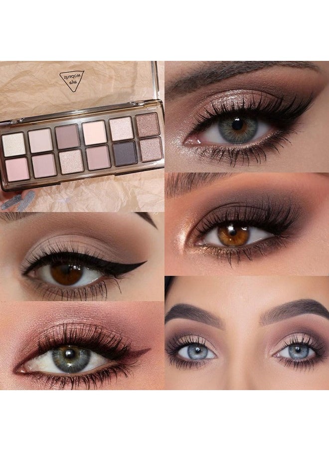 AMY'S DIARY 12-Color Nude Eyeshadow Palette For Versatile Day-To-Night Looks - Blendable, Long-Lasting, And Highly Pigmented. Elevate Your Eye Makeup - Unleash Your Unique Style (20)  - Image 2