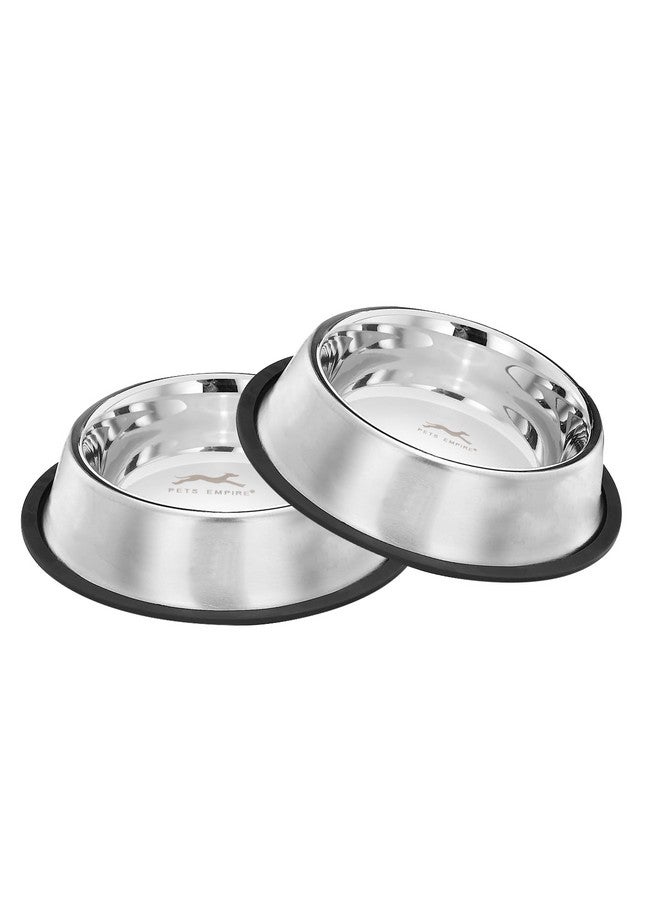 Pets Empire Stainless Steel Feeding Bowl for Large Breed Adult Dogs & Giant Breeds 1600ml x (Pack of 2) - Image 1