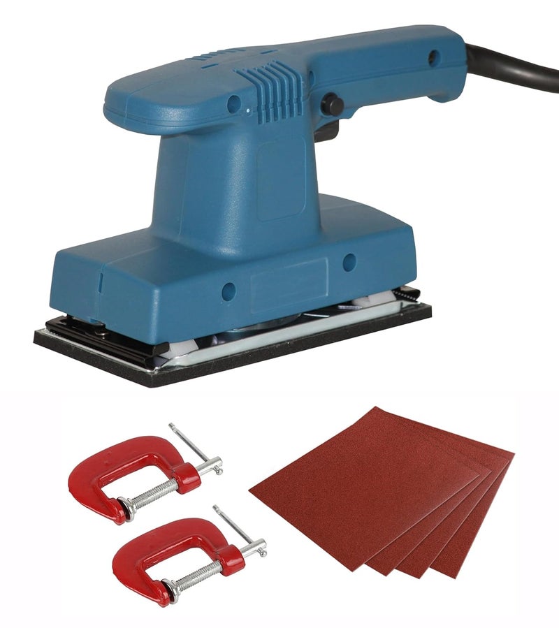 Digital Craft 200w Sandergrinding Machine Wood Polishing Machine Wall Surface Grinding Machine Dustless Sanding Machine Orbital Sander2 G Clamp4Pc Emery Paper - Image 1