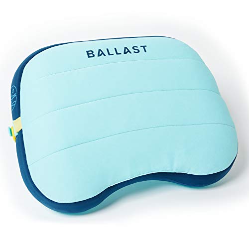 Ballast Ballast Beach Pillow  Comfy Durable  Compact Stays Put on Windy Beaches with Patented Sand Pouch Inflatable Pillow for Beaches Pools Camping Festivals and Travel Island Paradise 