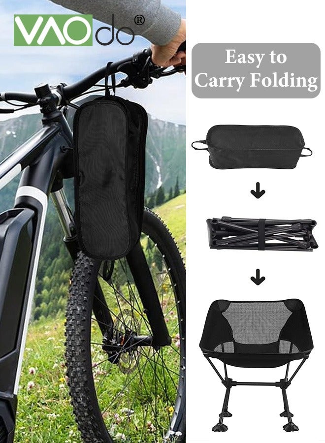 فاو دو كرسي تخييم محمول مزود بأقدام مضادة للغرق، كرسي ظهر خفيف الوزن قابل للطي، كراسي صغيرة الحجم وخفيفة الوزن قابلة للطي للمشي لمسافات طويلة وتسلق الجبال والشاطئ - Image 3