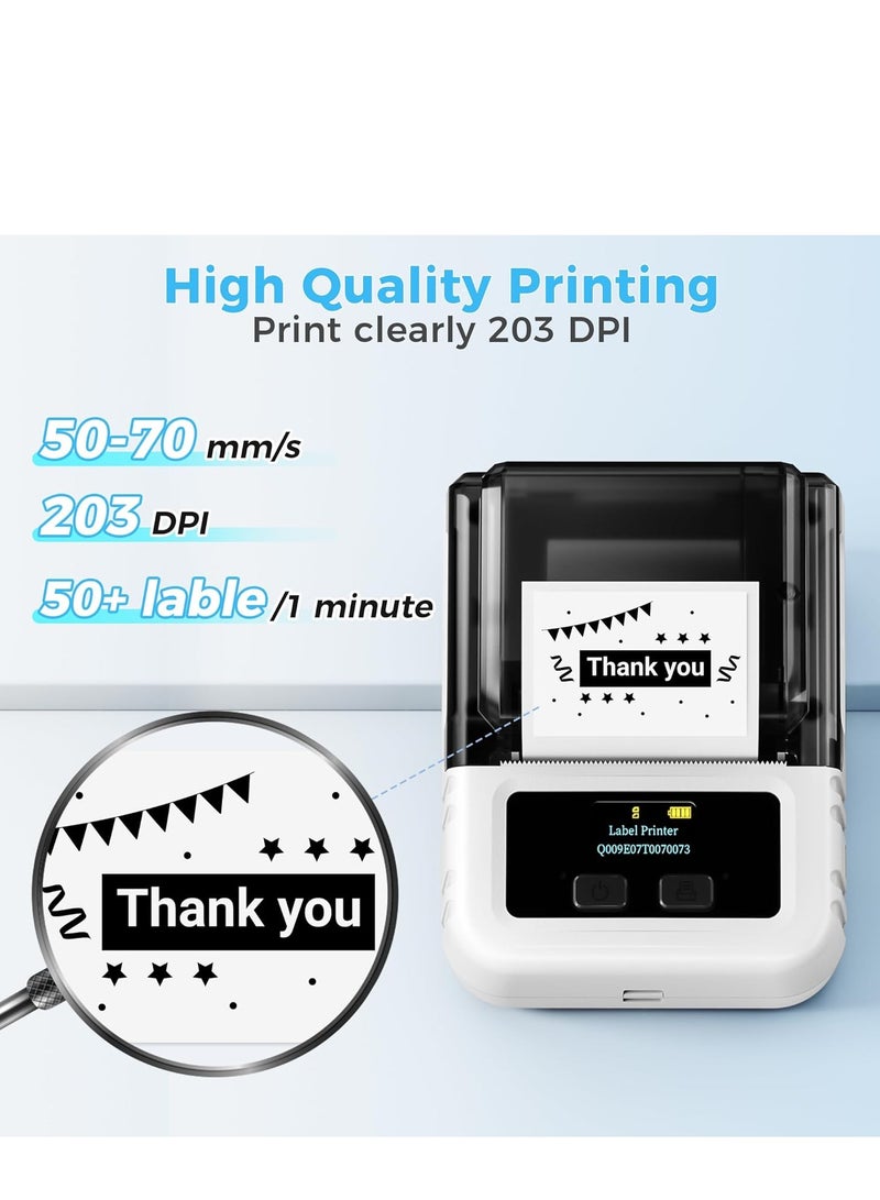 Phomemo M120 Label Maker- Barcode Printer Bluetooth Thermal Label Maker Machine 2 Inch 50mm Barcode Label Printer - Image 3