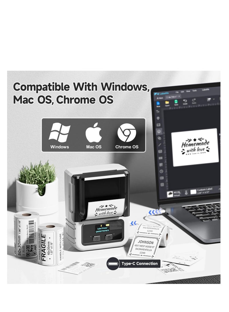 Phomemo M120 Label Maker- Barcode Printer Bluetooth Thermal Label Maker Machine 2 Inch 50mm Barcode Label Printer - Image 4