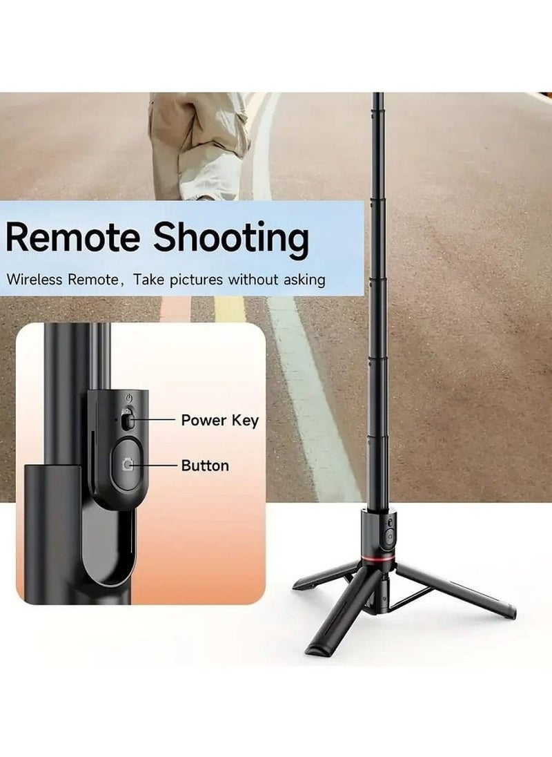 Generic - L20 Latest 360 Rotation Magnetic Selfie stick Tripod Detachable 104.5cm Extend Steady with Bluetooth Wireless Remote Control Suitable for IPhone and Android - Image 1