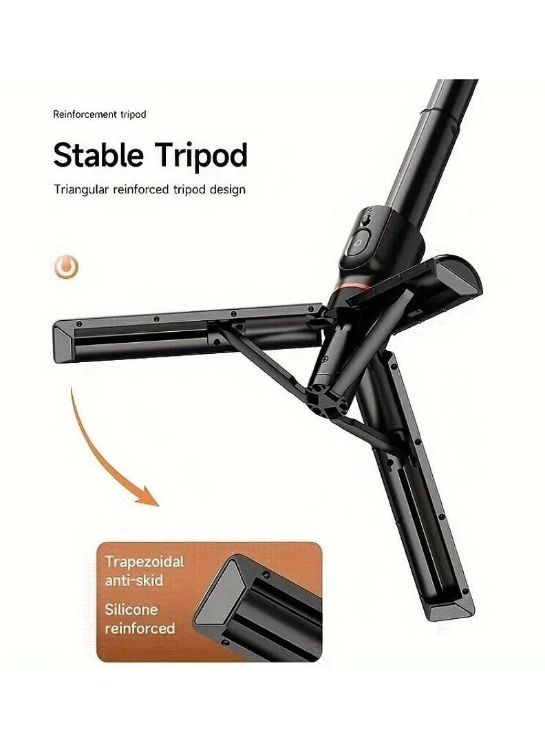 Generic - L20 Latest 360 Rotation Magnetic Selfie stick Tripod Detachable 104.5cm Extend Steady with Bluetooth Wireless Remote Control Suitable for IPhone and Android - Image 1
