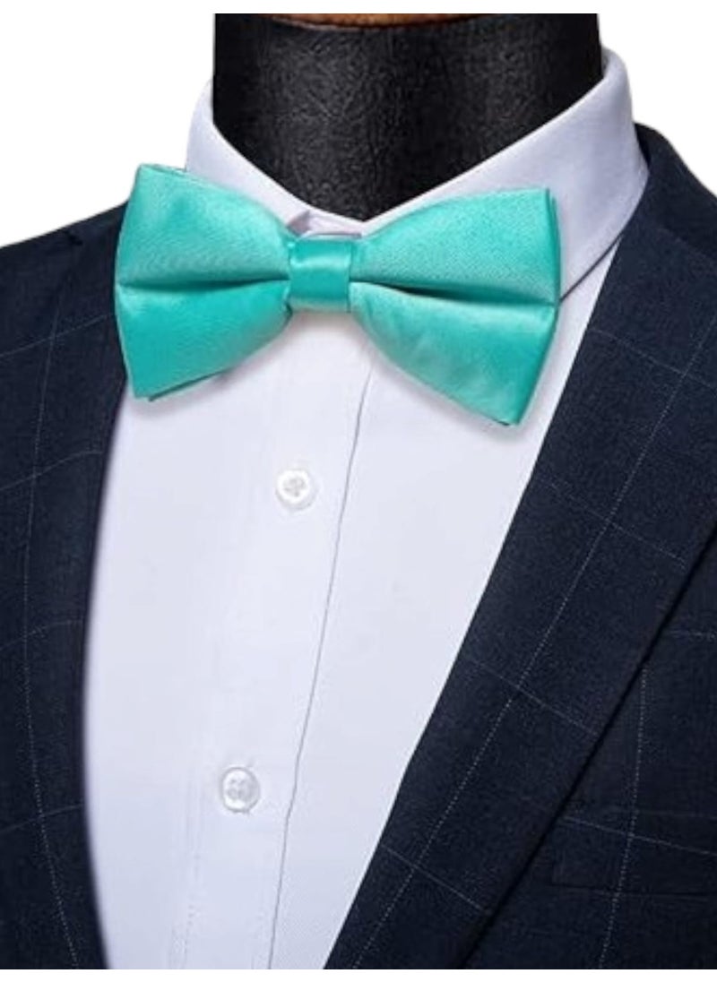Trenderrs Men's Solid Color Satin Bow Tie  - Image 1