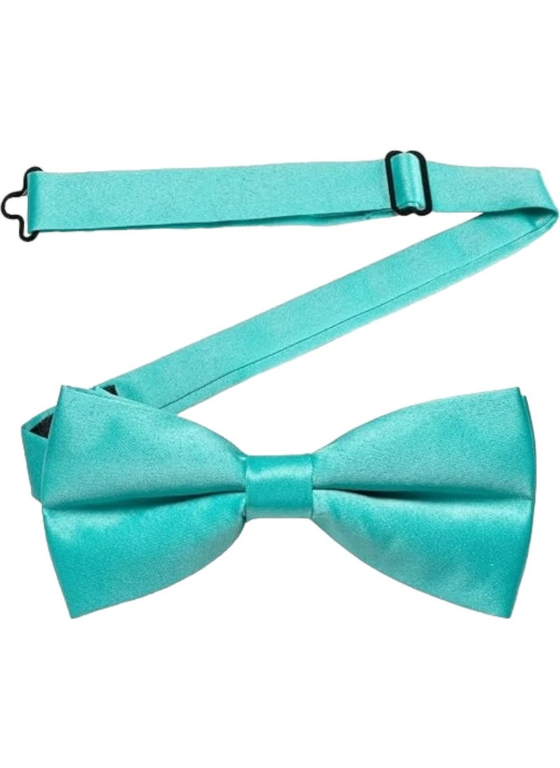 Trenderrs Men's Solid Color Satin Bow Tie  - Image 2