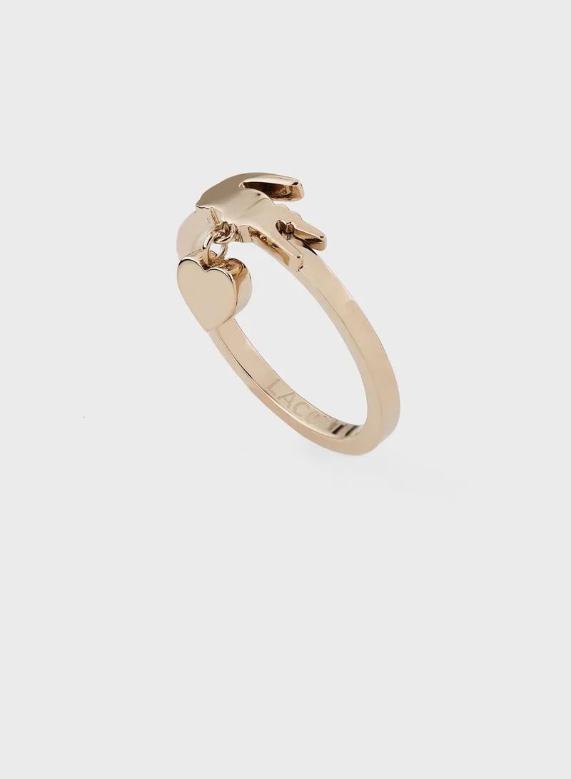 LACOSTE Ionic Plated Carnation Gold Steel Ring