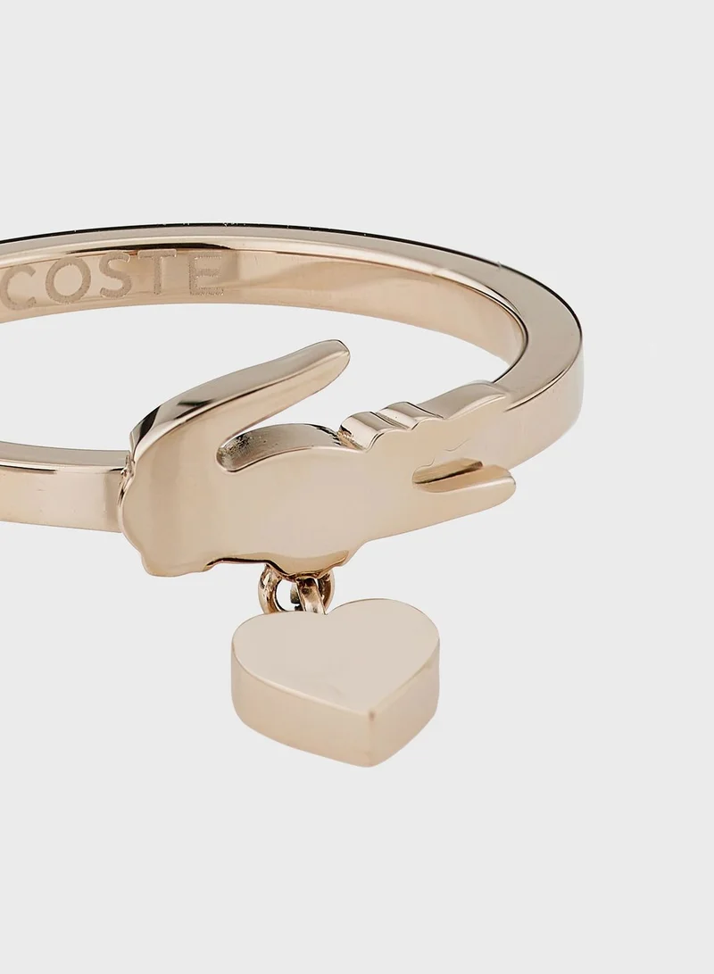 LACOSTE Ionic Plated Carnation Gold Steel Ring