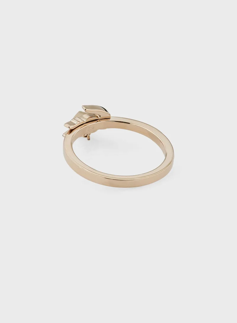 LACOSTE Ionic Plated Carnation Gold Steel Ring