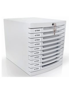 Maxi 10-Drawer Office File Storage Cabinet With Key Lock  - Image 1