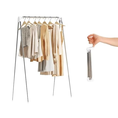 URZCT Travel Garment Rack,Portable and Foldable，Folding Clothes Rack for Dance,Travel,Camping, Drying,RV, Indoor,Outdoor. A Collapsible Mini Clothing Rack. - Image 1