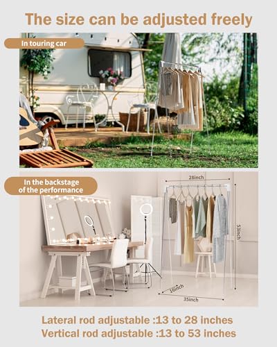 URZCT Travel Garment Rack,Portable and Foldable，Folding Clothes Rack for Dance,Travel,Camping, Drying,RV, Indoor,Outdoor. A Collapsible Mini Clothing Rack. - Image 5