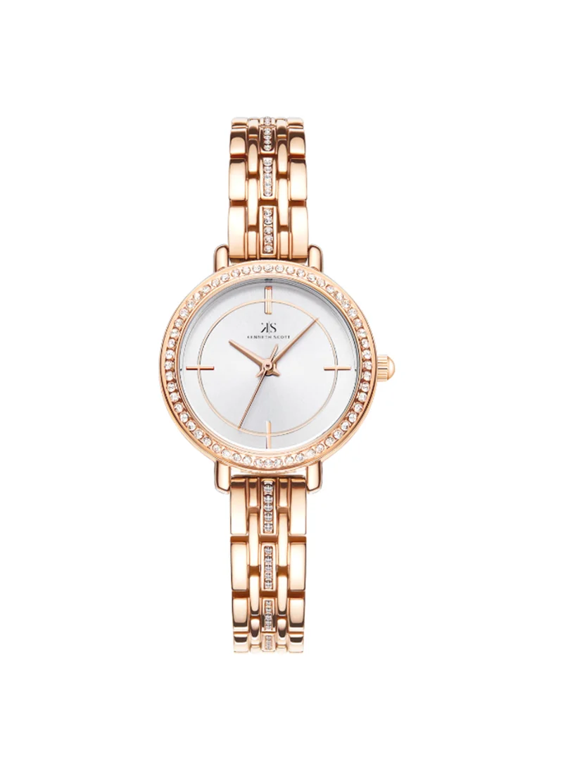 KENNETH SCOTT Women's Analog Stainless Steel Wrist Watch K23532-RBKW - 28 Mm