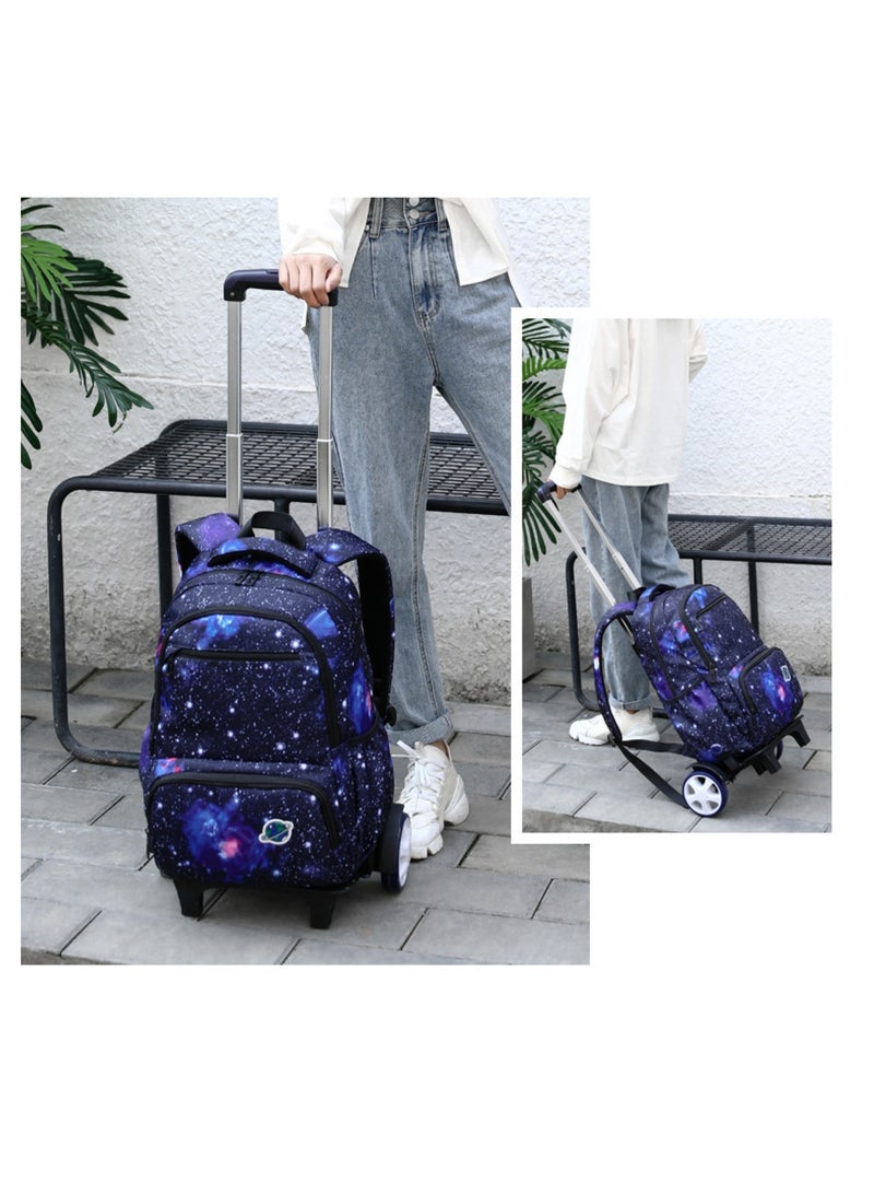 هويتك حقيبة ظهر مدرسية بعجلات من مستكشف المجرات - Image 4