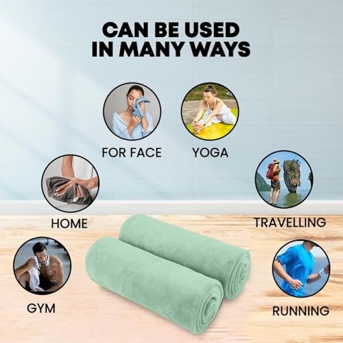 MAXOSHINE Microfiber Towels for Bath Large Size-Super Soft Coral Fleece Bathing Towel Hook Quick Dry Super Absorbent-Bath Towel for Men and Women-70x140 cm, 350 GSM - Image 4