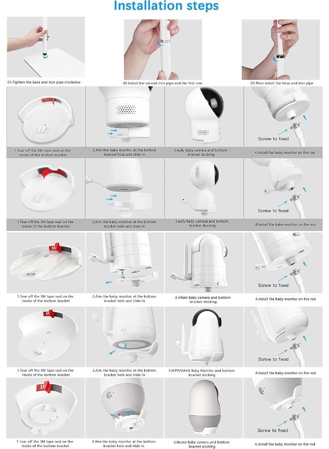 HOLACA حامل أرضي HOLACA بطول 35 بوصة أو 63 بوصة لمراقبة الأطفال - Image 4