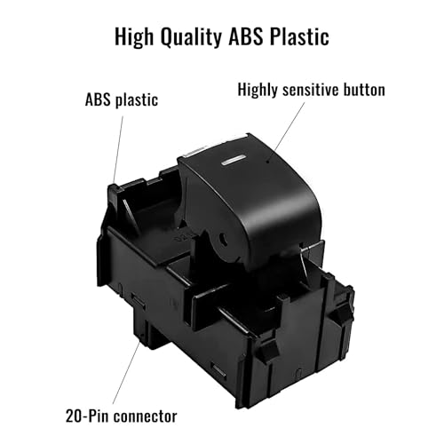 KMH Power LED Window Illumination Switch Push Buttons Compatible with Toyota Hycross Car Blue Light Heavy Duty Front Rear Left Right 4 Door Control Seamless Up Down Precision Smooth Operation Reliable - Image 3