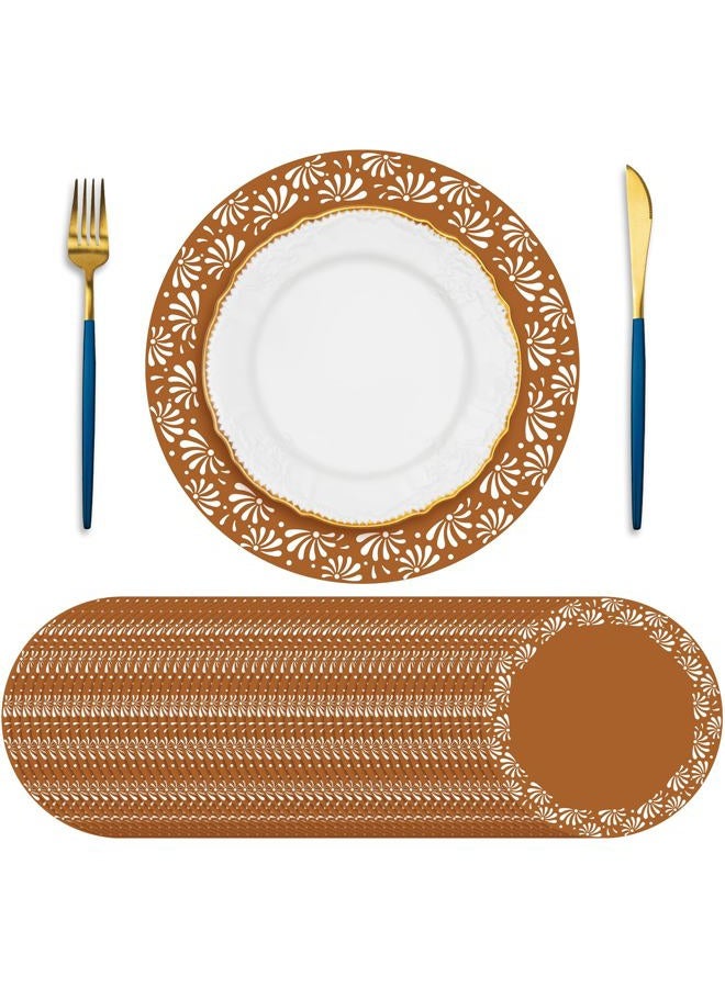 Kochorie 50 Pcs Cielito Lindo Mexican Paper Placemats 13 Inch Round Platos De Barro Mexicanos Disposable Table Mats for Cielito Lindo Party Decoration Cinco de Mayo Wedding Birthday Baby Shower - Image 1