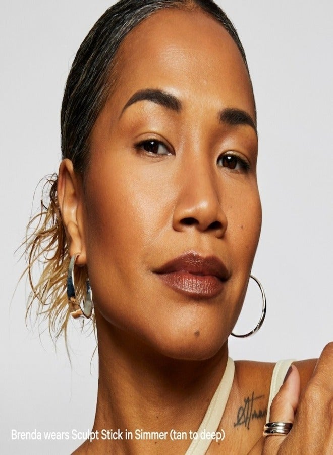 MILK MAKEUP MILK MAKEUP Sculpt Cream Contour Stick Simmer - 5.7g | Deep-Toned Cream Contour for Seamless, Natural Definition  - Image 2