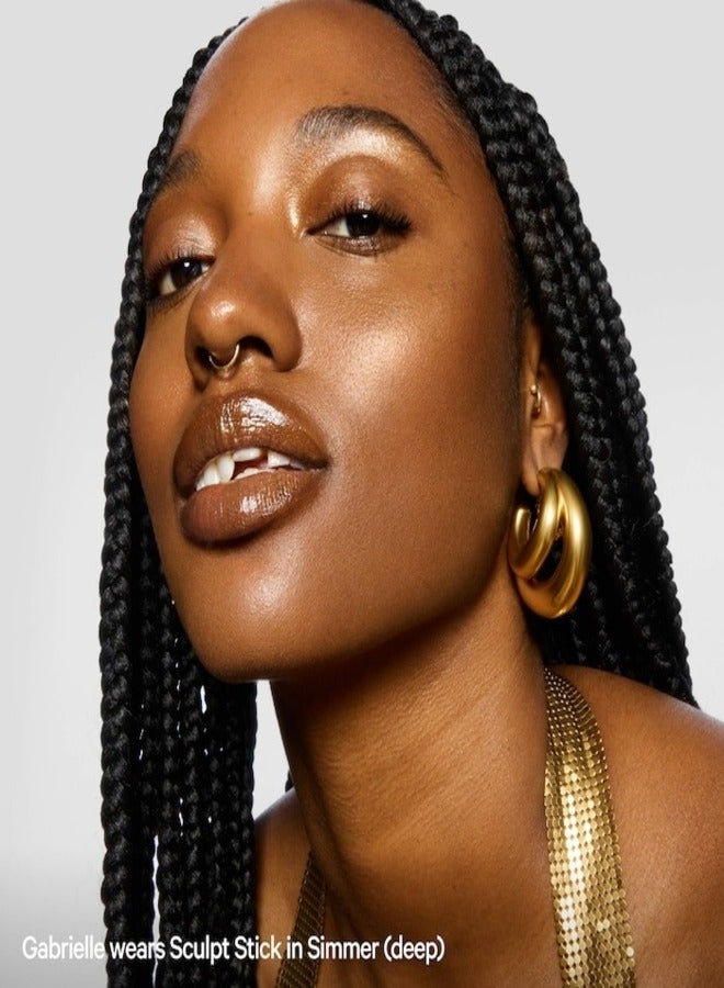 MILK MAKEUP MILK MAKEUP Sculpt Cream Contour Stick Simmer - 5.7g | Deep-Toned Cream Contour for Seamless, Natural Definition  - Image 4