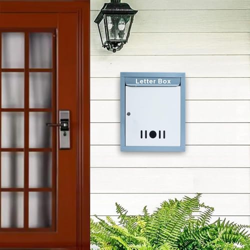 HOMIFLY Wall Mount A4 Size Letter Box/Mail Box/Suggestion Box/Complaint Box for Office/Post Box for Home gate with Clear Window View and Secure Key Lock - (Grey) - Image 3