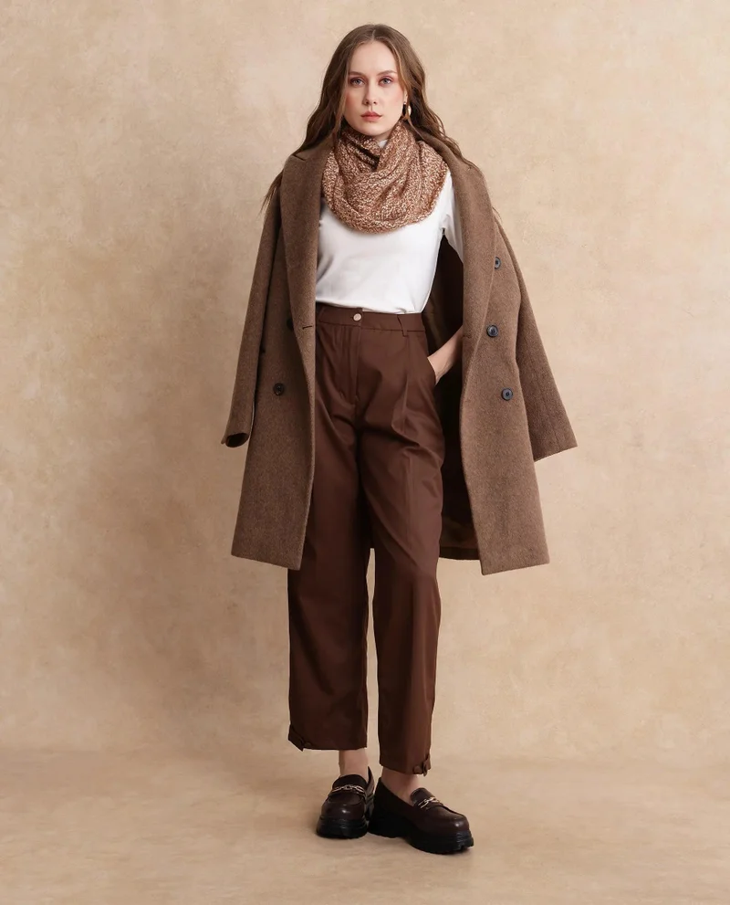 Rareism Women's Ankle Length Plain Trouser