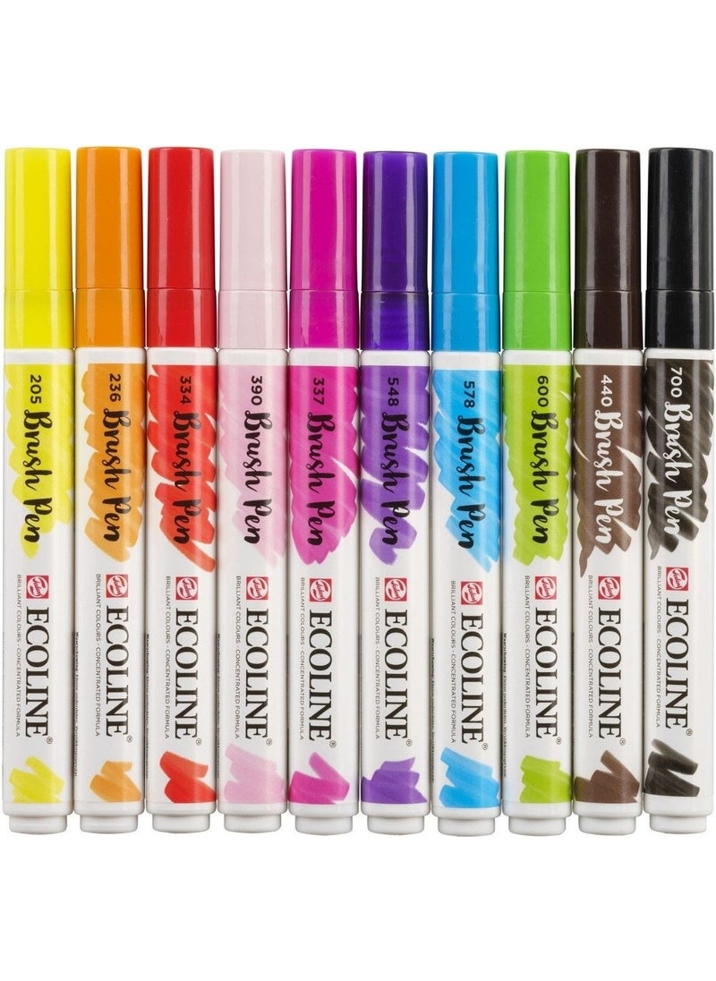 Talens - Ecoline Brush Pen 10LU Bright Colors - Image 1
