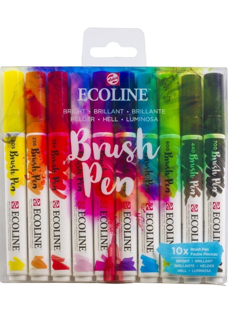 Talens - Ecoline Brush Pen 10LU Bright Colors - Image 1