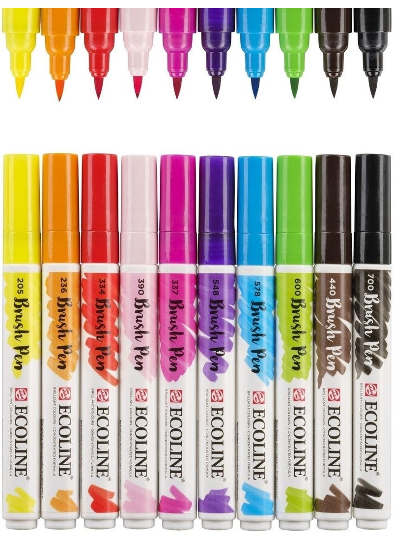 Talens - Ecoline Brush Pen 10LU Bright Colors - Image 1